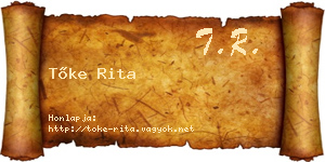 Tőke Rita névjegykártya